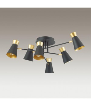 3790/6C LOFTI LN19 164 матовый черный, золотой Люстра потолочная E14 6*40W 220V LIAM-foto3