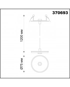 370693 KONST NT19 144 черный Встраив.св-к без плафона (плафоны арт. 370694-370711) IP20 GU10 UNITE-foto2