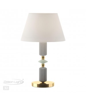 4861/1TA CLASSIC ODL_EX21 77 золото/разноцветн./керамика/абажур Настольная лампа E27 1*60W CANDY-foto5