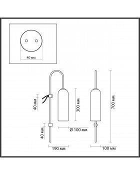 4642/1W PENDANT ODL20 337 золотой/белый Бра E27 60W 220V VOSTI-foto2