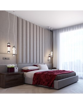 4826/18L PENDANT ODL21 321 хром/дымчатый/бордо/прозрачный Подвес LED 18W BEANS-foto3