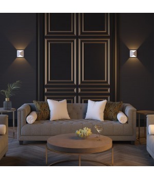 3909/10WL HIGHTECH ODL20 241 белый/металл Настенный светильник LED 3500K 10W 220V IP65 TIBRO-foto3