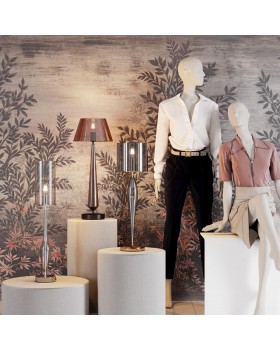 4850/1T STANDING ODL_EX21 55 дымчатый/золото/стекло Высокая Лампа E27 1*60W TOWER-foto3