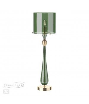 4889/1T STANDING ODL_EX22 57 золотой/зеленый/стекло База для высокой лампы E27 1*60W TOWER-foto6