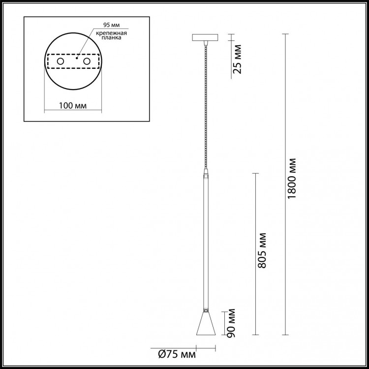 3884/1GW HIGHTECH OLD21 315 белый/золотист/металл Подвесн. светильник IP20 LED GU10 7W PIPA