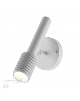 4239/1W HIGHTECH ODL21 233 белый/металл Настенный св-ник выкл на плафоне IP20 LED GU10 max 10W MEHARI-foto4