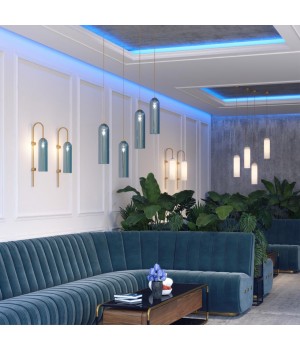 4641/1W PENDANT ODL20 337 золотой/синий Бра E27 60W 220V VOSTI-foto3