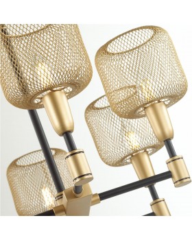 4975/6 LOFT ODL22 475 черный/мат.золотой/металл.сетка Люстра E14 6*40W LECOLA-foto5