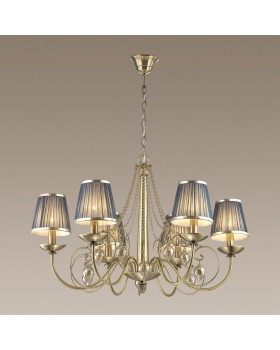 3921/6 CLASSIC ODL18 464 бронза/ткань/стекло Люстра IP20 E14 6*40W 220V NIAGARA-foto4