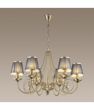 3921/6 CLASSIC ODL18 464 бронза/ткань/стекло Люстра IP20 E14 6*40W 220V NIAGARA-foto4