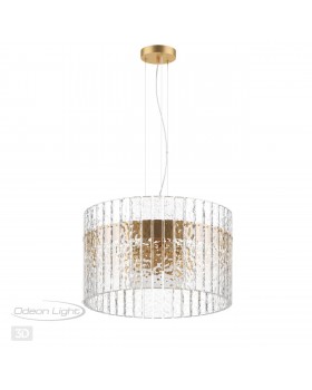 4938/6 HALL ODL22 437 матов.золотой/прозрачныйстекло Люстра E14 6*40W MERKALE-foto4