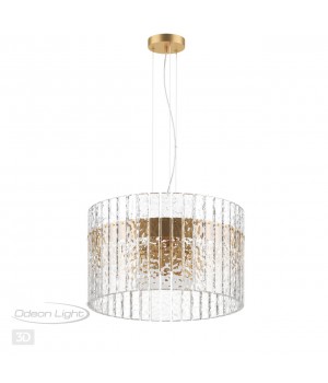 4938/6 HALL ODL22 437 матов.золотой/прозрачныйстекло Люстра E14 6*40W MERKALE-foto4