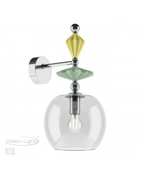 4893/1WB CLASSIC ODL_EX22 70 хром/раноцветн./керамика/стекло Бра E14 1*40W 4893/1WB BIZET-foto5