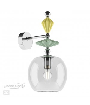 4893/1WB CLASSIC ODL_EX22 70 хром/раноцветн./керамика/стекло Бра E14 1*40W 4893/1WB BIZET-foto5