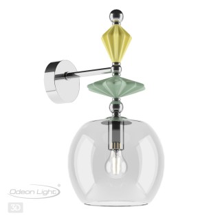 4893/1WB CLASSIC ODL_EX22 70 хром/раноцветн./керамика/стекло Бра E14 1*40W 4893/1WB BIZET-foto5