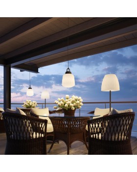 370601 STREET NT19 333 белый абажур/черная арматура Ландшафтный подвес IP44 E27 60W 100-240V CONTE-foto3