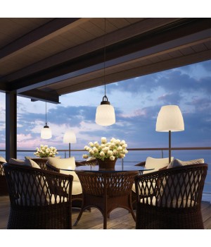 370601 STREET NT19 333 белый абажур/черная арматура Ландшафтный подвес IP44 E27 60W 100-240V CONTE-foto3