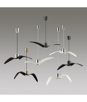 4904/1B PENDANT ODL22 289 белый/стекло Подвес GU10 1*5W BIRDS-foto5