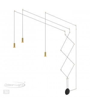3898/3 L-VISION ODL20 225 черный/золот./металл Накладн св-к GU10 50W*3 (повод 7м, 10 крепл) LUCAS-foto5