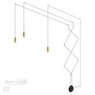 3898/3 L-VISION ODL20 225 черный/золот./металл Накладн св-к GU10 50W*3 (повод 7м, 10 крепл) LUCAS-foto5