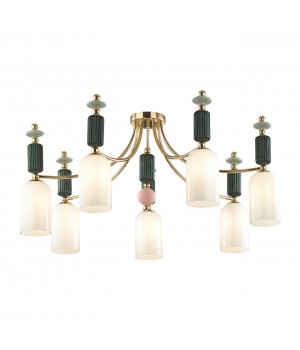 4861/7C CLASSIC ODL_EX21 72 золото/разноцветн./керамика/стекло Люстра потолочная E14 7*40W CANDY-foto6