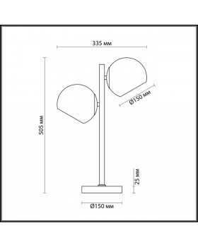 3769/2T MODERNI LN19 082 латунь Настольная лампа E14 2*60W 220V BLAIR-foto2