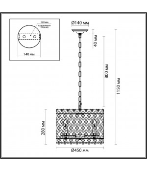4795/8 HALL ODL21 429 золото/хрусталь Люстра E14 8*40W SELVA-foto2