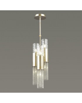 4631/6 HALL ODL20 471 серебристый/стекло/металл.цепочки Подвес G9 6*5W 220V PERLA-foto4