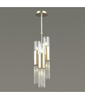 4631/6 HALL ODL20 471 серебристый/стекло/металл.цепочки Подвес G9 6*5W 220V PERLA-foto4