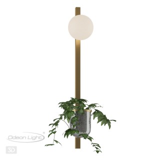 4682/1WB WALLI ODL20 529 золото/белый Настенный светильник E14 1*40W 220V FLOWER-foto5