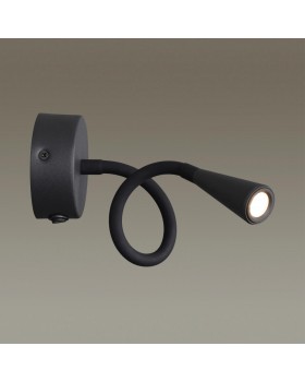 4254/3WL HIGHTECH ODL21 271 черн/металл Настен.светильник выкл на базе IP20 LED 3W 263Лм 3000K ODDS-foto4