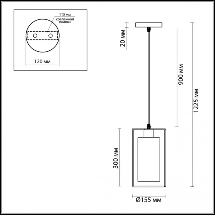 3731/1 SUSPENTIONI LN19 147 хром Подвес E27 1*60W 220V ELLIOT