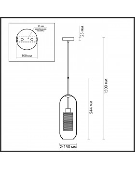 4940/1 PENDANT ODL22 291 античн.бронза/металл/прозрачный/стекло Подвес E27 1*40W CLOCKY-foto2
