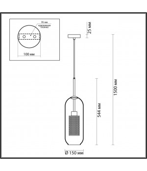 4940/1 PENDANT ODL22 291 античн.бронза/металл/прозрачный/стекло Подвес E27 1*40W CLOCKY-foto2
