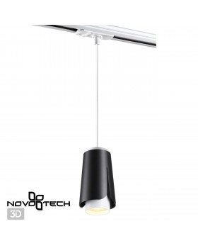 370834 PORT NT22 083 черный Светильник трековый однофазный трехжильный, провод 1м IP20 GU10 9W 220V TULIP-foto3