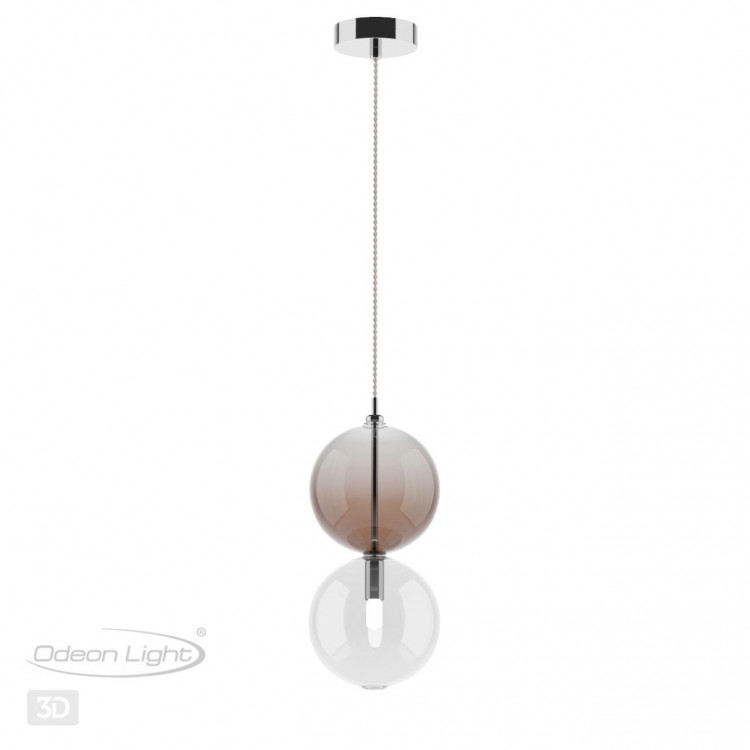 4980/1C PENDANT ODL22 298 хром/ темн.бордовый/стекло Подвес G9 1*40W TWIXY