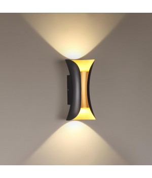 3886/6BG HIGHTECH ODL20 241 черн/золот/металл Настен.светильник LED 4000K 6W 220V IP54 KRISTA-foto3