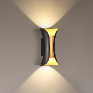 3886/6BG HIGHTECH ODL20 241 черн/золот/металл Настен.светильник LED 4000K 6W 220V IP54 KRISTA-foto3