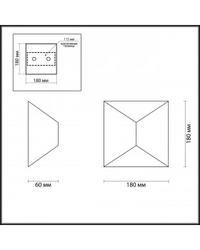 3908/10WL HIGHTECH ODL20 241 золотистый/металл Настенный светильник LED 3500K 10W 220V IP65 TIBRO-foto2