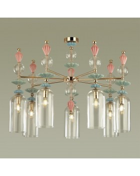 4855/7C CLASSIC ODL_EX21 64 золото/разноцветн./керамика/стекло Люстра потолочная E14 7*40W BIZET-foto4