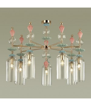 4855/7C CLASSIC ODL_EX21 64 золото/разноцветн./керамика/стекло Люстра потолочная E14 7*40W BIZET-foto4