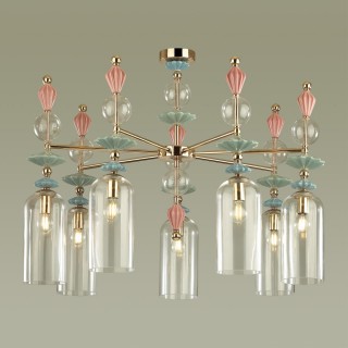 4855/7C CLASSIC ODL_EX21 64 золото/разноцветн./керамика/стекло Люстра потолочная E14 7*40W BIZET-foto4