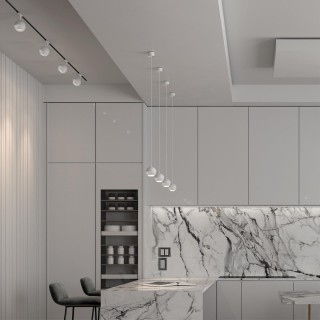 370809 OVER NT22 164 белый Светильник накладной, длина провода 2м IP20 GU10 9W 220V GARN-foto3