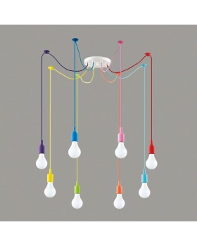 3719/8 SUSPENTIONI LN19 150 разноцветный Светильник подвесной 'паук' E27 8*60W 220V LOTTE-foto3