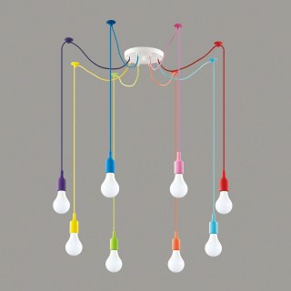 3719/8 SUSPENTIONI LN19 150 разноцветный Светильник подвесной 'паук' E27 8*60W 220V LOTTE-foto3