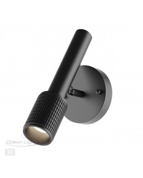 4238/1W HIGHTECH ODL21 233 черный/металл Настенный св-ник выкл на плафоне IP20 LED GU10 max 10W MEHARI-foto4