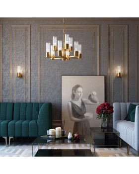 4841/9 HALL ODL21 401 золото/металл/стекло Люстра E14 9*40W SABANO-foto3