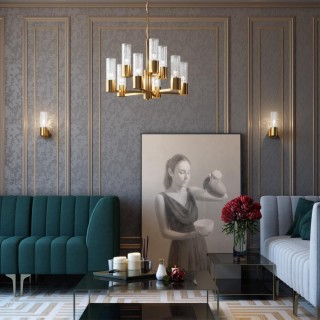 4841/9 HALL ODL21 401 золото/металл/стекло Люстра E14 9*40W SABANO-foto3