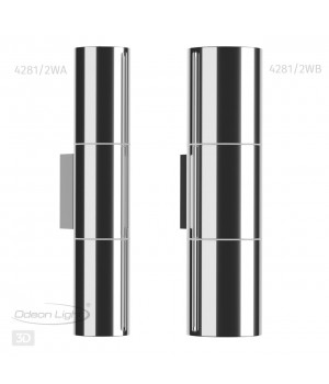 4281/2WA HIGHTECH ODL22 211 хром/металл Настенный светильник IP44 LED E27 max 2*7W BAZEL-foto5