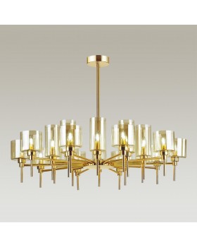 4689/20 MODERN (В 2-Х КОРОБКАХ) ODL20 405 золотой/янтарный Люстра E14 20*40W DIATRA-foto3